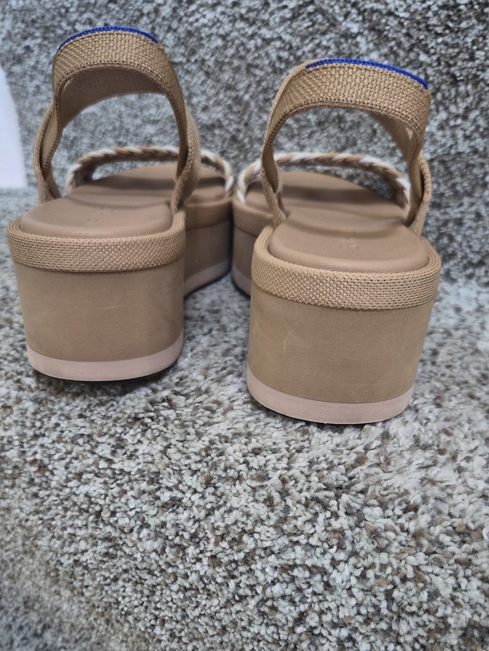 Rothy's The Lightweight Wedge Sandals,  Light Sand, 7.5 - Picture 6 of 11